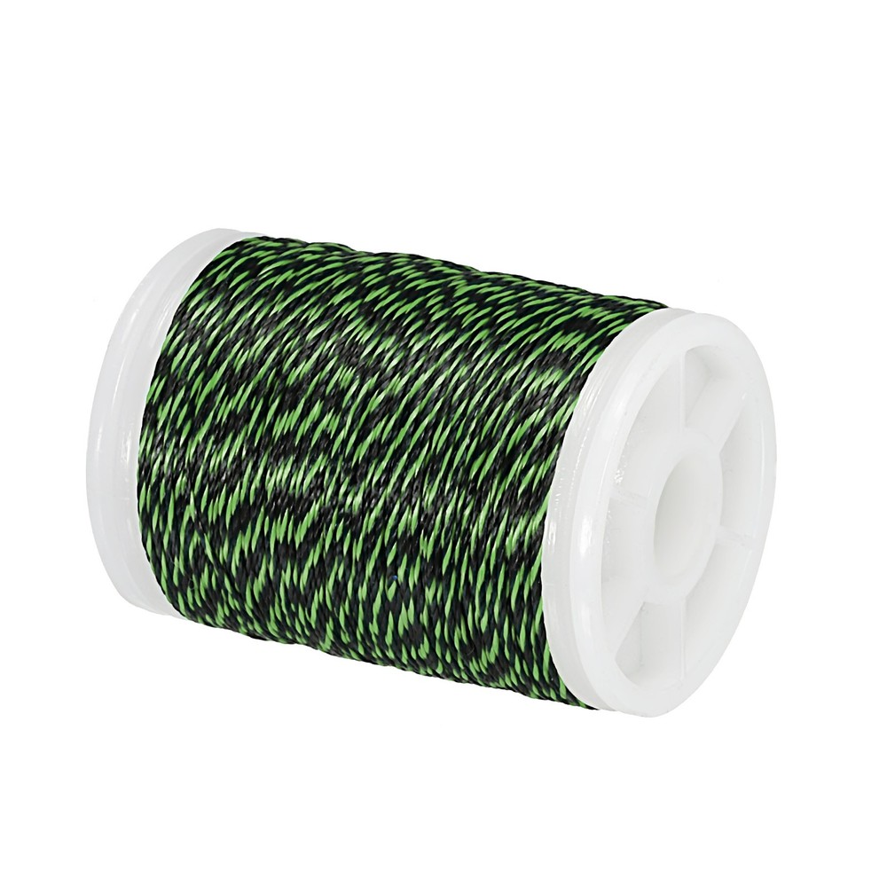 Archery Bow String Serving Thread, 0.02" Dia Bowstring Thread, Grass Green/Black