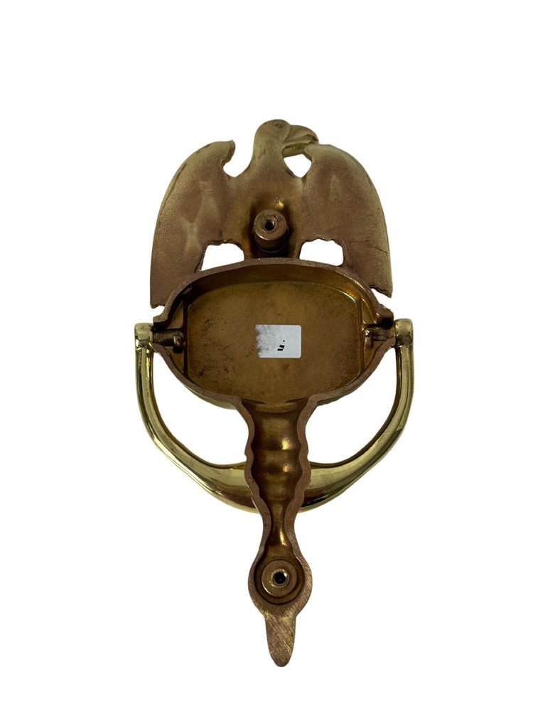 Baldwin Solid Brass Door Knocker W Screws Eagle Design Decor Heavy 8” EUC