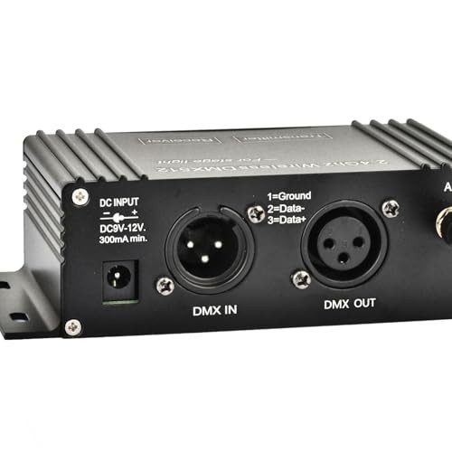 Wireless DMX 512 Controller with LCD Display, Power Adjustable Lighting Dimmer f