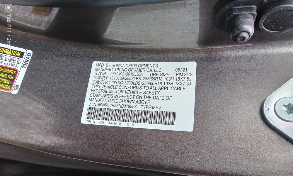 ODYSSEY 2022 Glove Box 806048