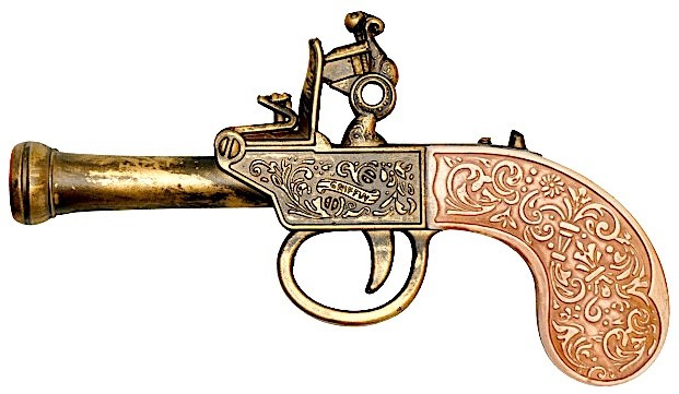 10" New! Foam Vintage 18th Century BRITISH English FLINTLOCK Replica Pistol GUN