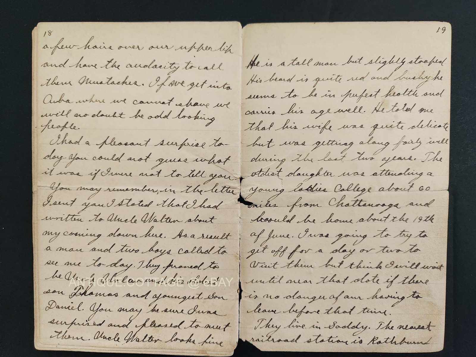 1898 antique DIARY SPANISH AMERICAN WAR soldier 20 pages military