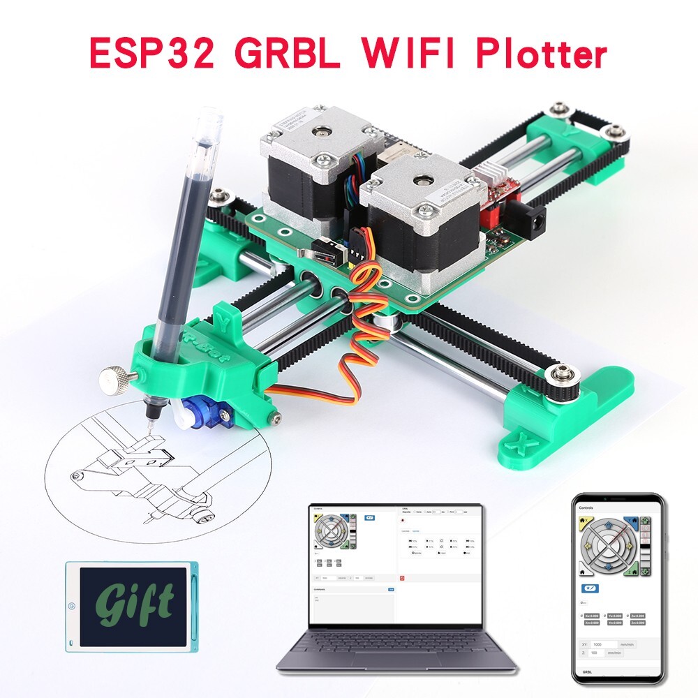 DIY MidTBot Plotter Grbl ESP32 Open Source Plotter WIFI Mini Cnc Router Machine