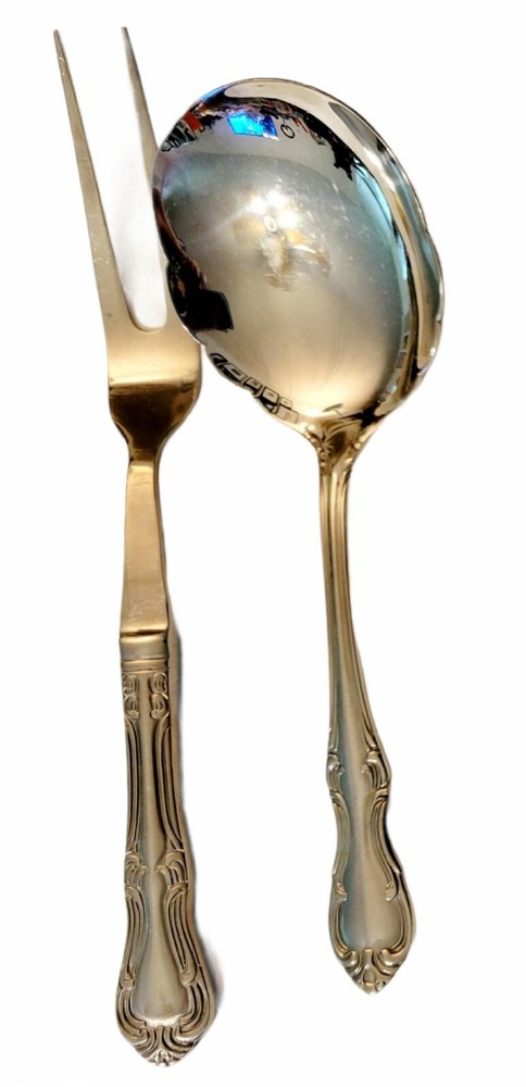Wallace Ashford 2 Piece Serving Set  Spoon & Carving Fork * 18/10