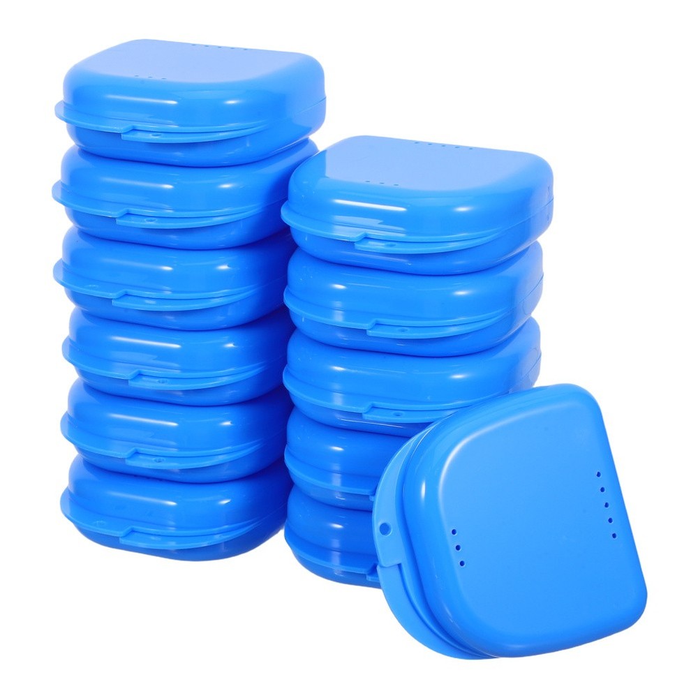12 Pcs Teeth Cleaning Accessory Braces Storage Container Denture Holders for