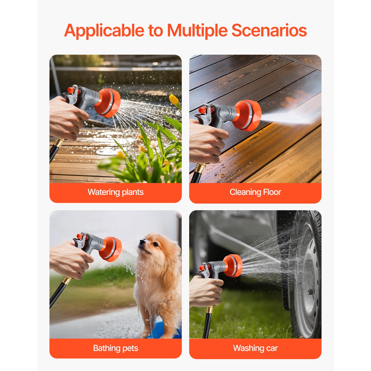 Retractable Garden Hose Reel 5/8 Inch x 100 ft Wall Mounted Garden Hose