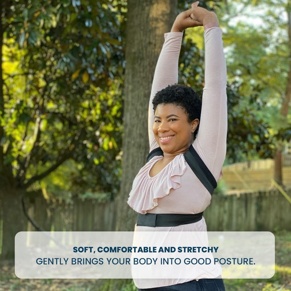 Posture Corrector - Fully Adjustable Breathable Clavicle Chest Back Support B...