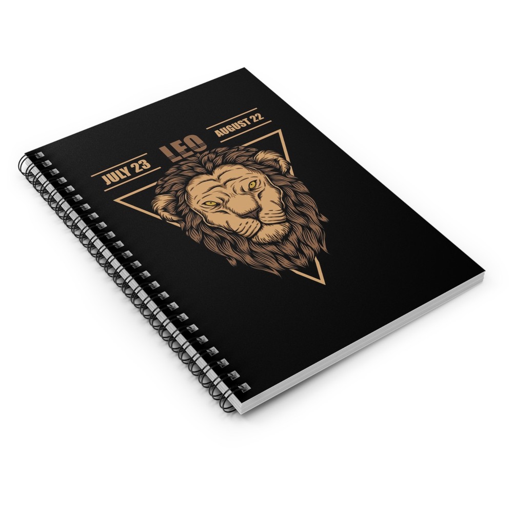 Leo Zodiac Notebook | Spiral Ruled Notebook
