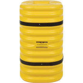 9" Round Opening 42" High Eagle Column Protector Yellow with Black Straps 1709