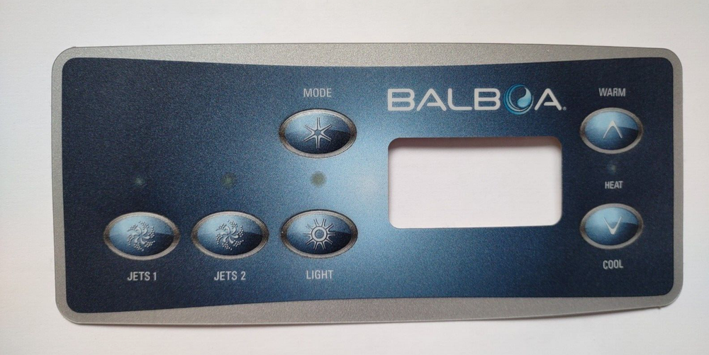 Balboa 6 Button Hot Tub Overlay-2 Jets/Temp/Light