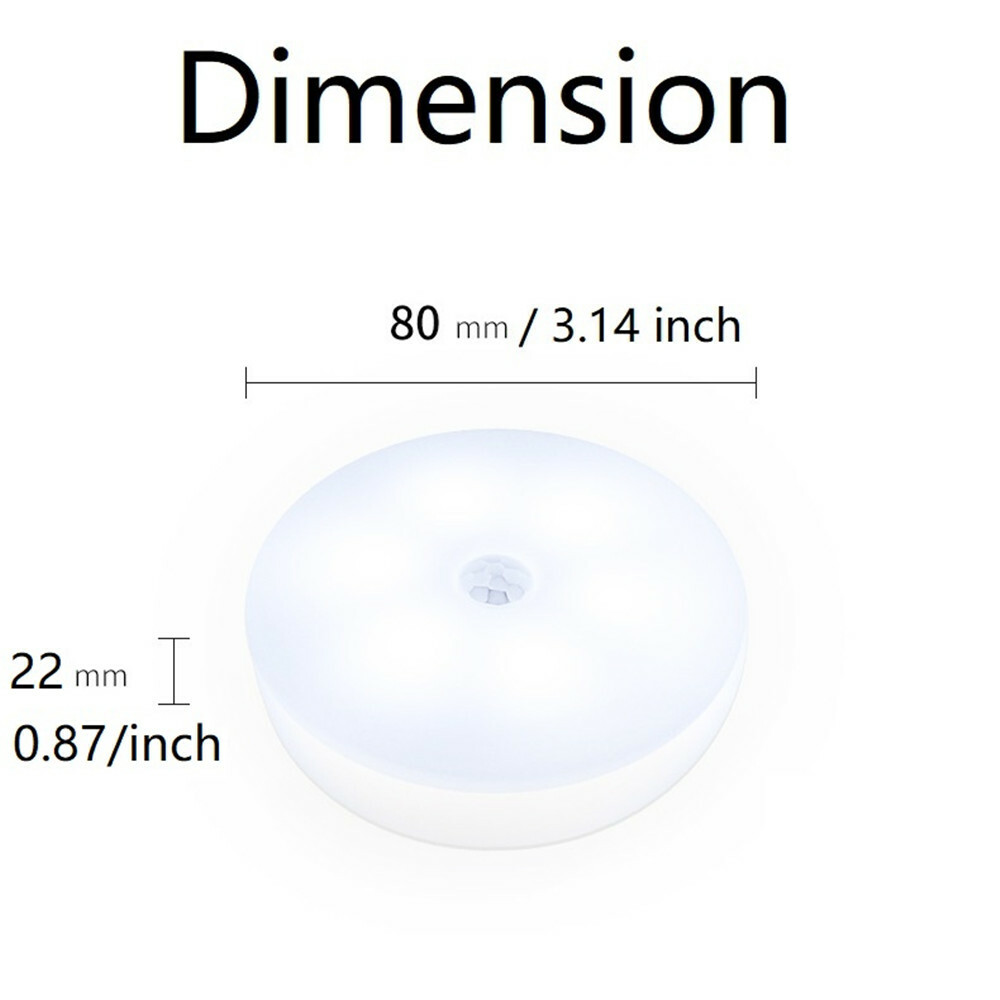 Motion Sensor LED Night Light Battery Powered Indoor Closet Cabinet Wall Cabinet