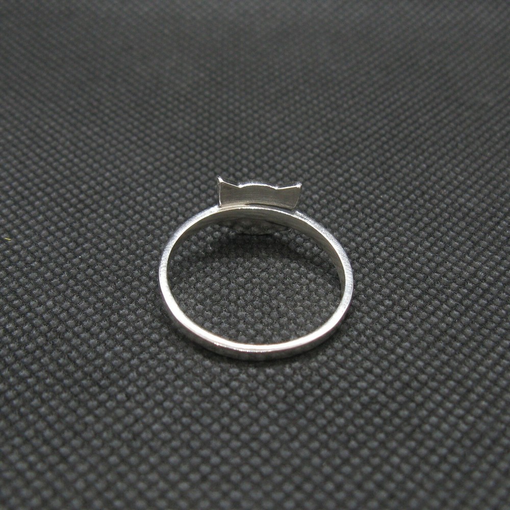 Handmade Sterling Silver Ring Cat Genuine Solid Stamped 925 Empress