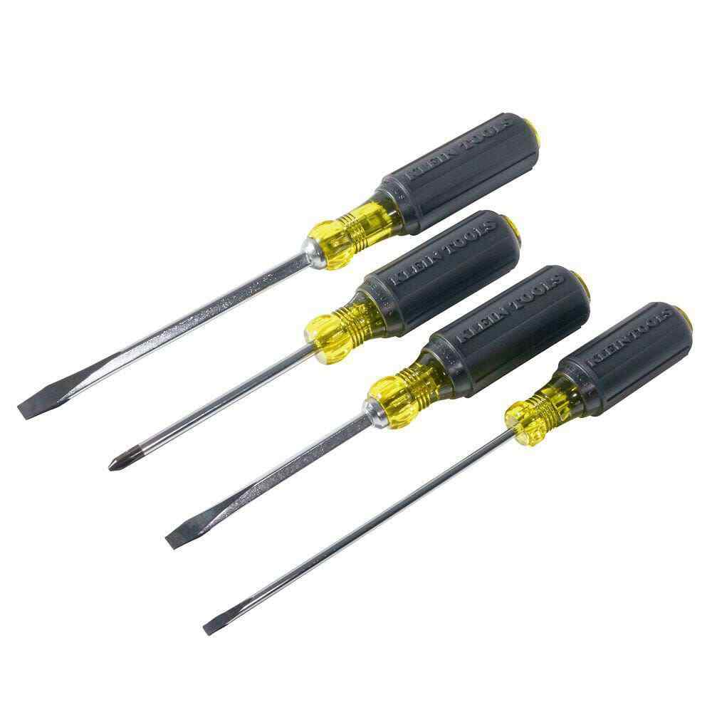 Klein Tools 4 Piece Cabinet, Keystone & Phillips Screwdriver Set Bit Sizes: P...