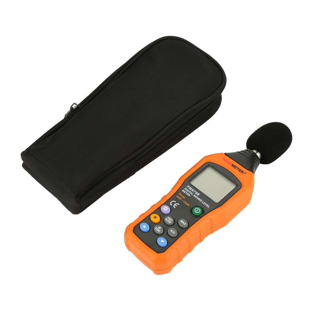 PEAKMETER PM6708 Sound Meter Data Logging Hold 30~130dB Measuring Range