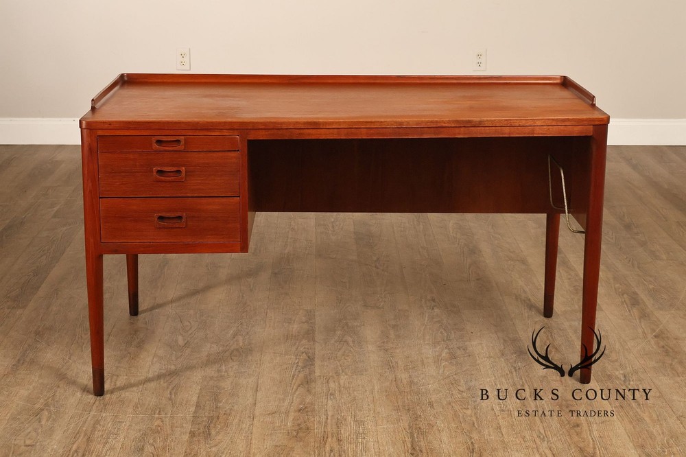 Danish Modern Teak Executive Writing Desk