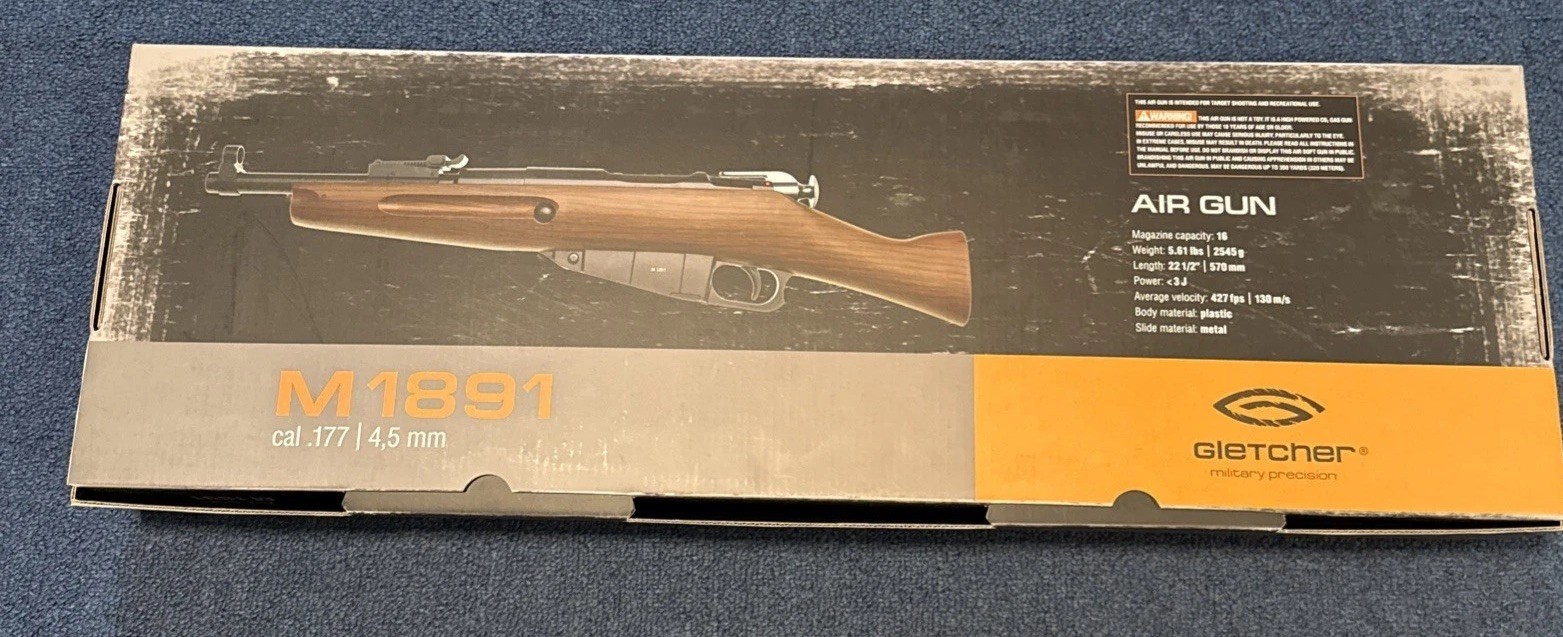 🔥Gletcher Mosin Nagant M1891 CO2 Air Rifle .177 Cal Steel BB Brand New. NIB