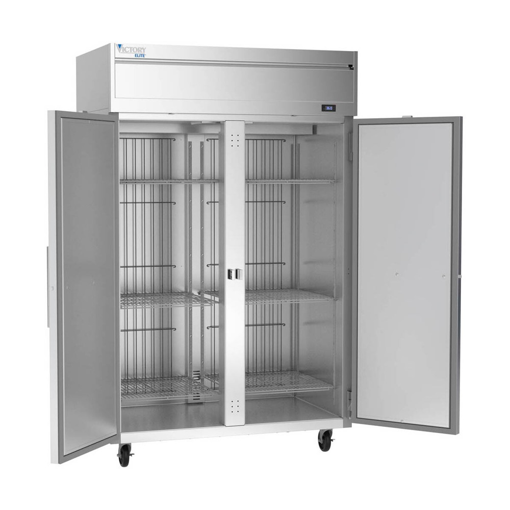 Victory VERSA-2D-SD-HC 52" 2-Section Reach-In Refrigerator w/ 2 Solid Doors, ...