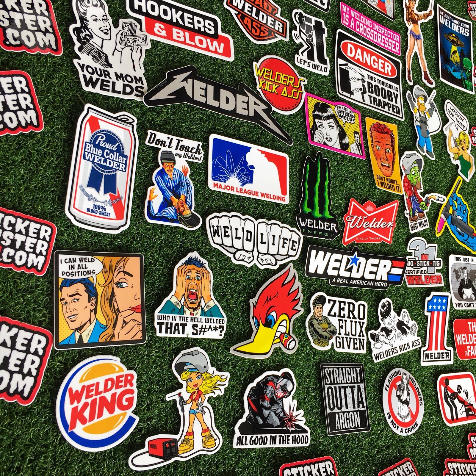 SUPER WELDER PACK 40+ Hard Hat Stickers HardHat Sticker & Decals, Welding Hood