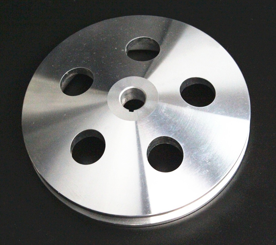 SBC SB Chevy Pulley & Bracket Kit w/ Power Steering Long Water Pump & Alternator