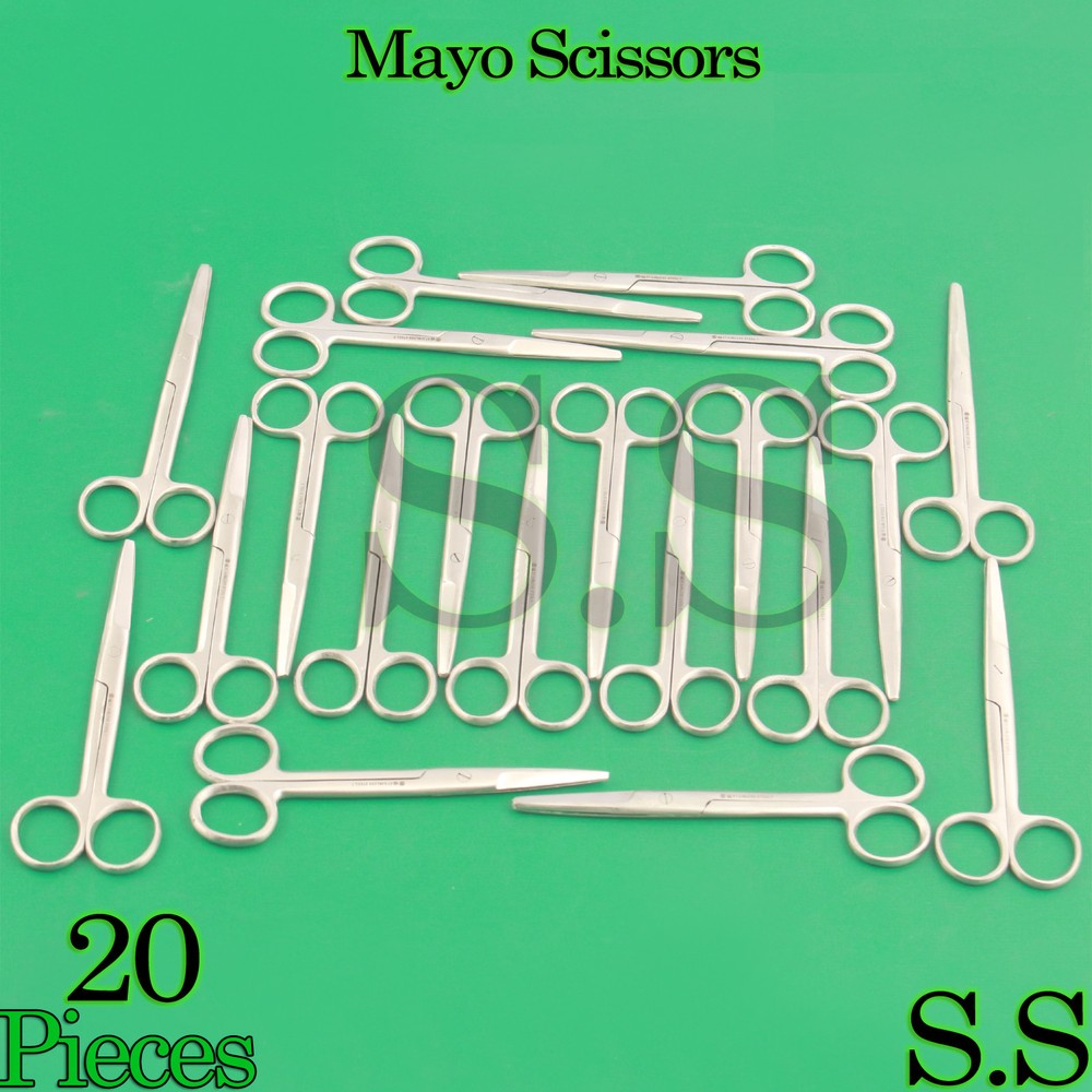 20 MAYO DISSECTING SCISSORS Straight 7'' SURGICAL INSTRUMENTS