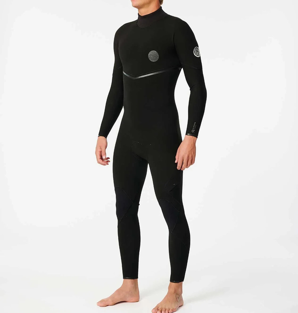 RIP CURL 3/2 E7 E-BOMB Men's Back-Zip Wetsuit - Black - Medium - NWT