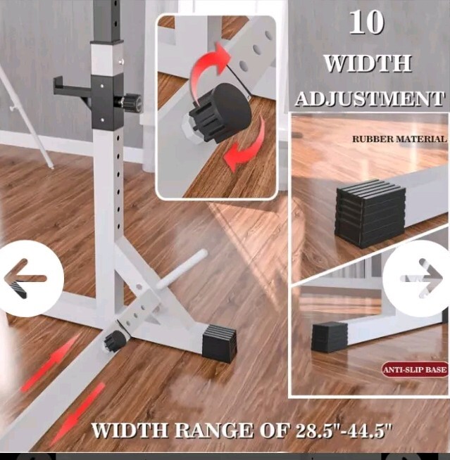 Barbell Rack Stand - Multifunctional Adjustable Squat Rack, Heavy-Duty