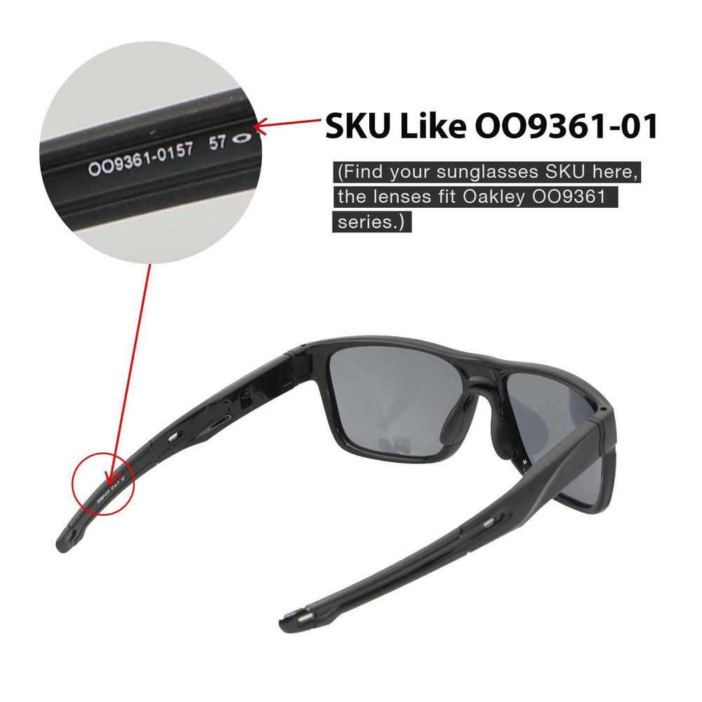 Walleva Titanium Polarized Replacement Lenses For Oakley Crossrange Sunglasses