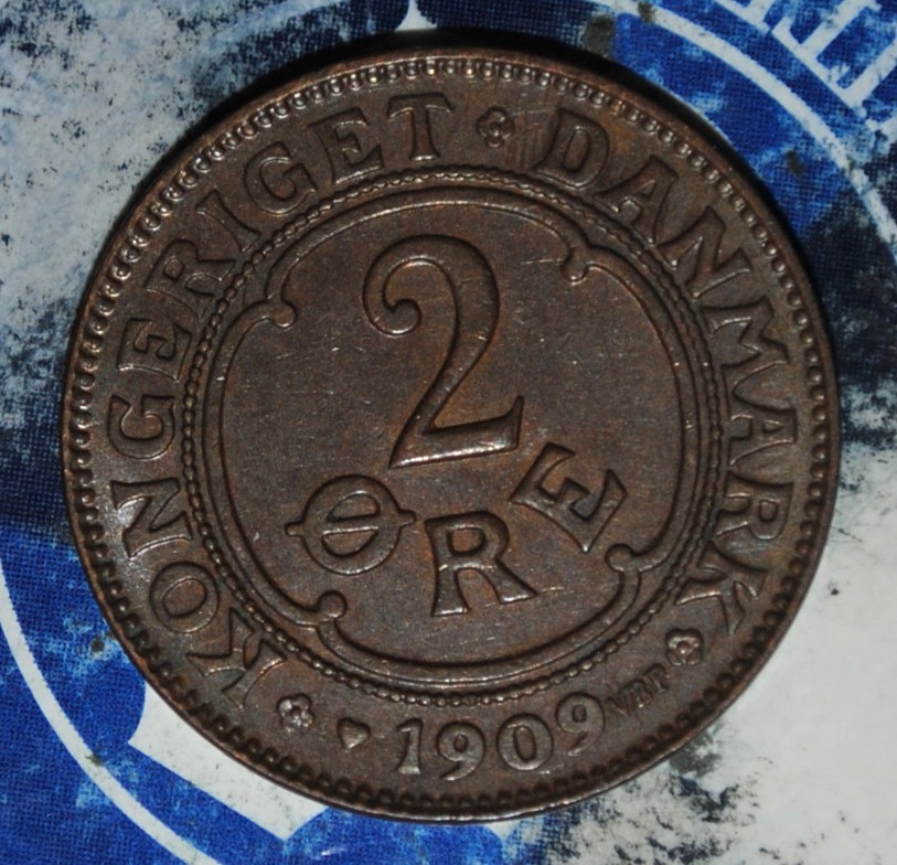 UNC Denmark 2 Ore 1909 {{{D227