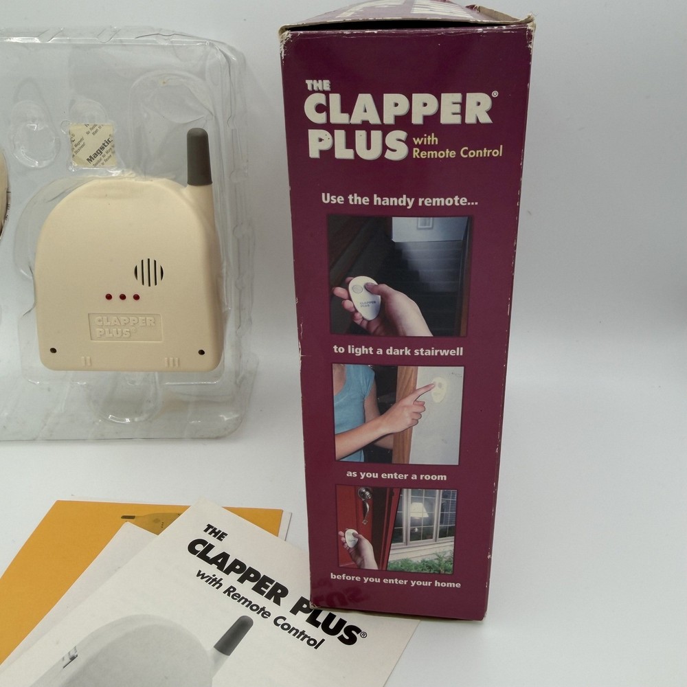 The Clapper Plus w/ Remote Control Appliance Control by Clapping Hands VTG