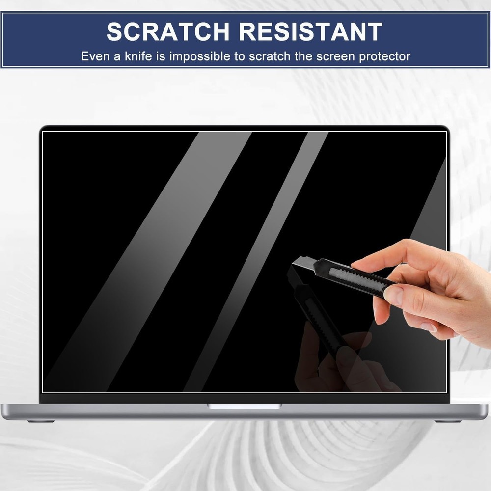 High Definition 15.6" Laptop Screen Protector - 5H Scratch Resistance (2-Pack)