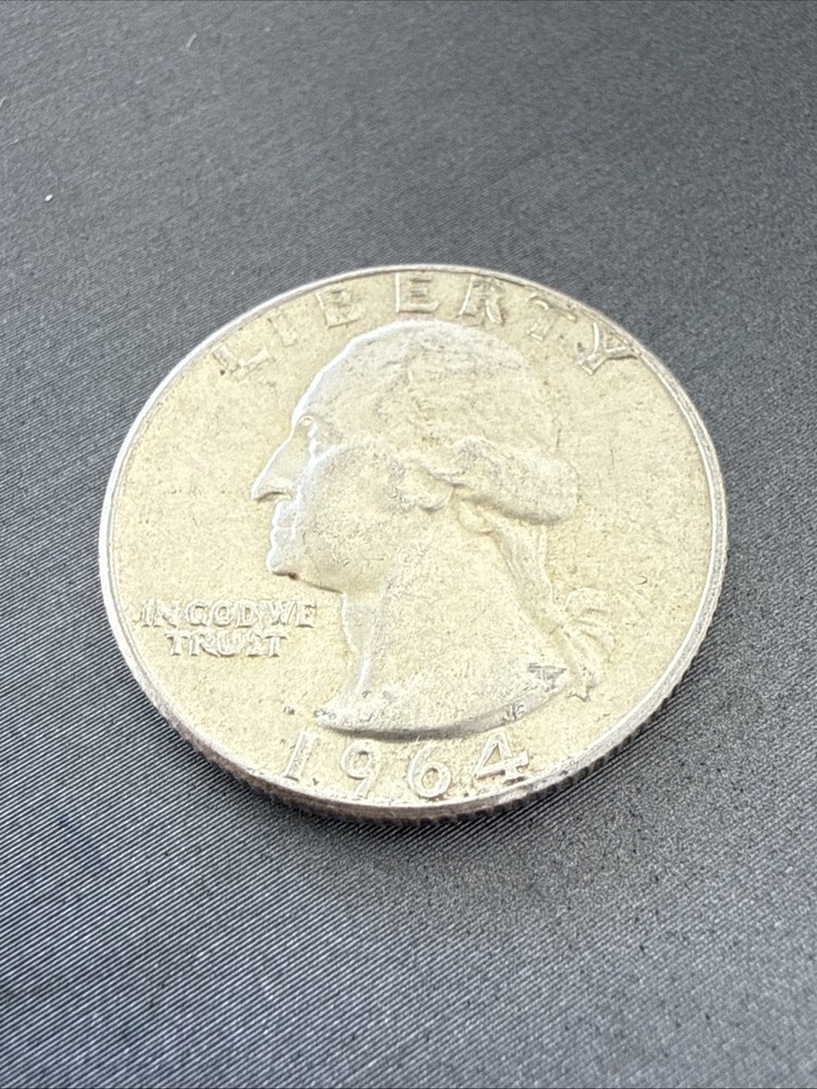 1964 P/1964 D 4 Silver Washington Quarters