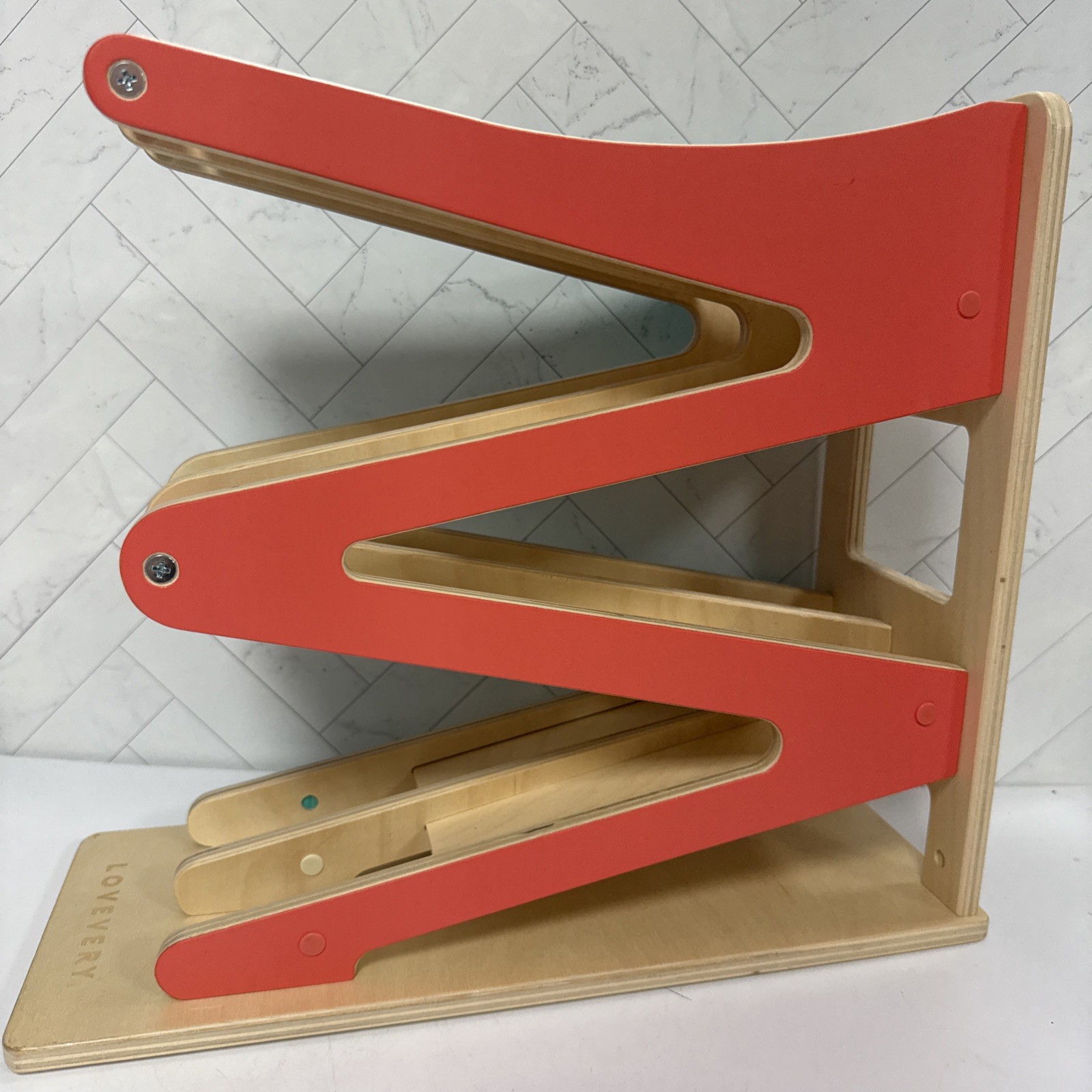 Lovevery Wooden Race and Chase Toy Ramp (Ramp Only, no cars)