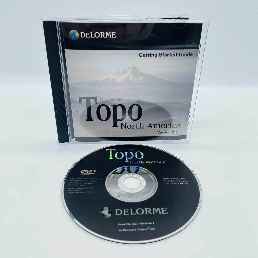 Delorme Topo North America Version 9.0 CD ROM Getting Started Guide B165