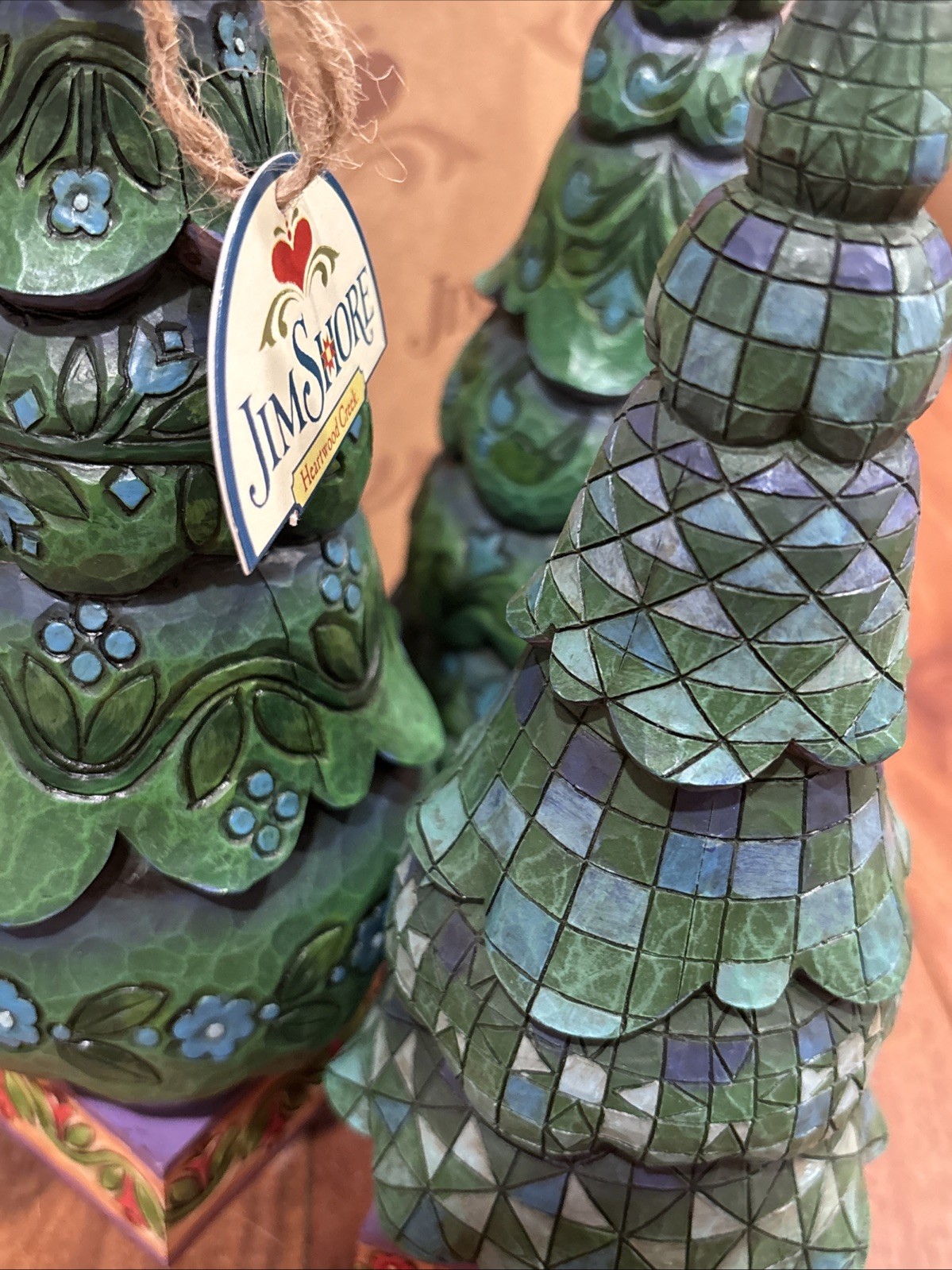 Jim Shore 4008112 O Tannenbaum Holiday Christmas Trees Set Of Three - w/ Tags!