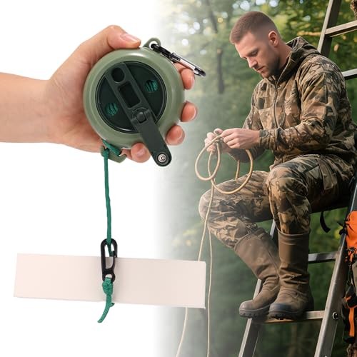 33ft Gear Retractable Bow Hoist for Hunting Thickened Bow Saddle Hunting green