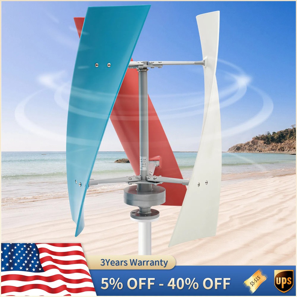 Helix Vertical Wind Turbine Wind Generator 12V 400W Windmill+Controller Maglev ✔