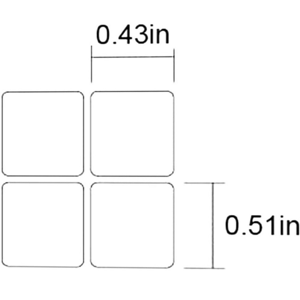 2 PCS Hebrew keyboard stickers Waterproof Replacement Computer Laptop White