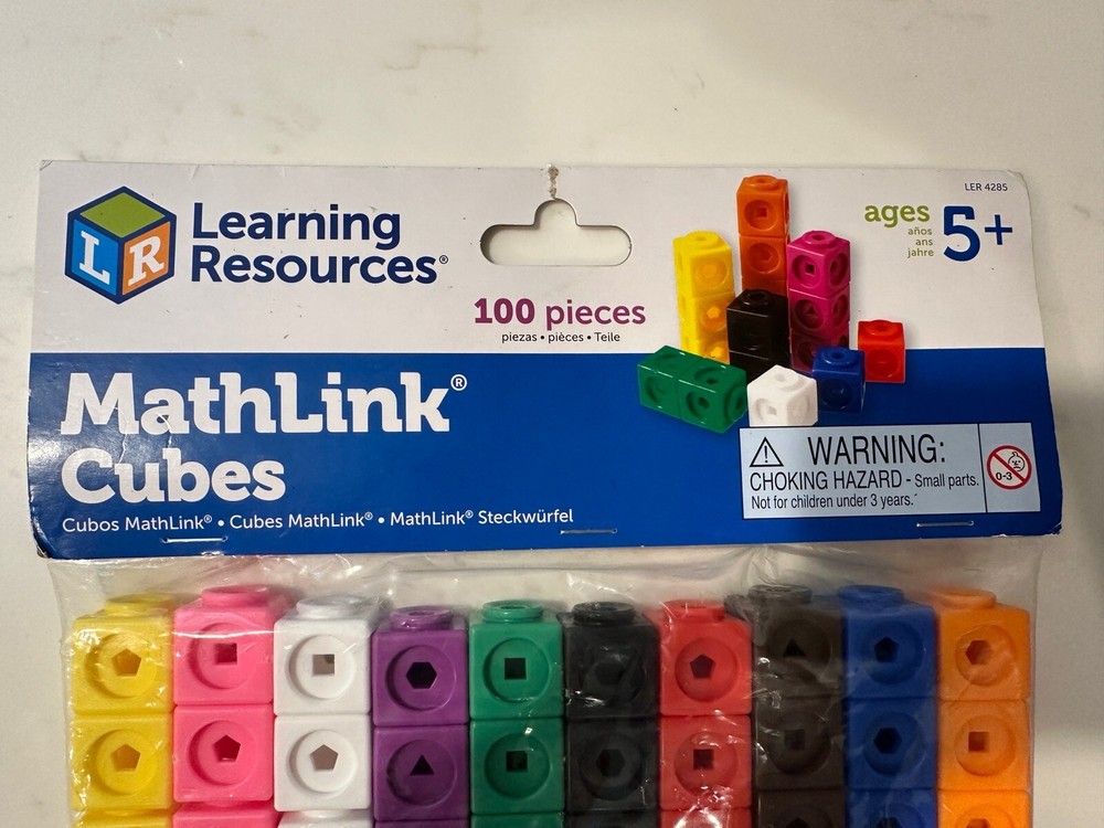 Mathlink Cubes - Set of 100 Cubes LEARNING RESOURCES STEM Activities ages 5+