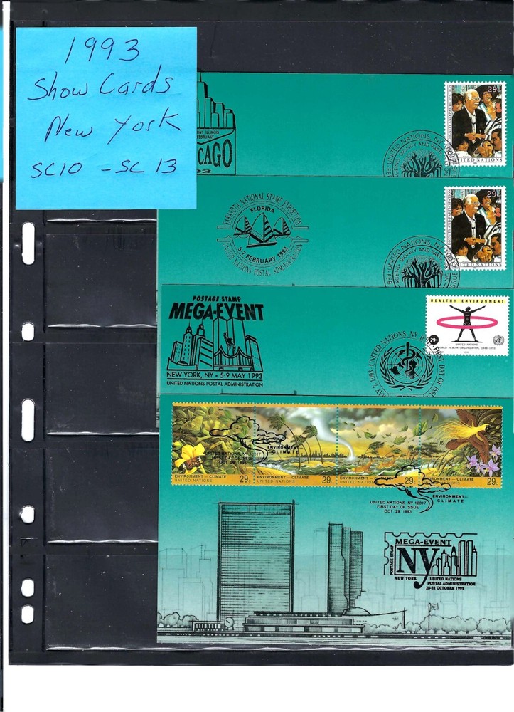 1993 Show Cards -(SC10 - SC13) - New York Office - UNPA Fresh