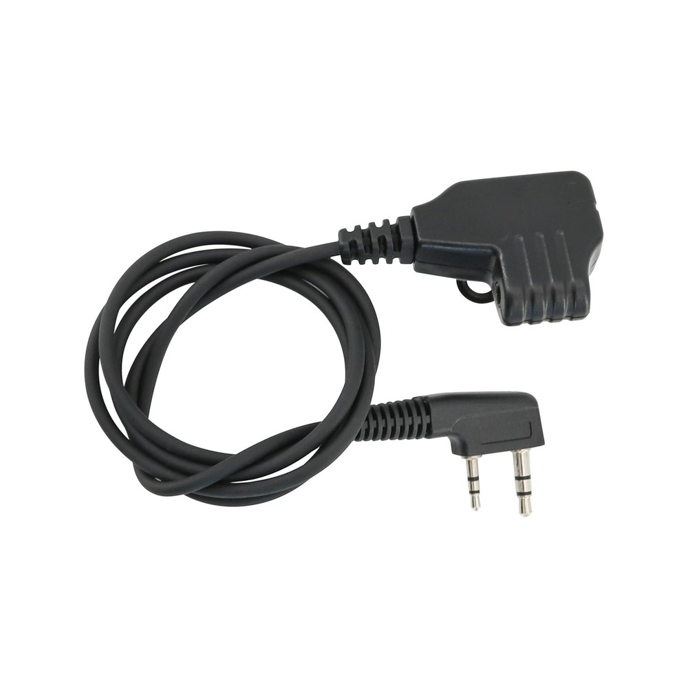 2-Pin K Plug PTT Cable Adapter Compatible with Tactical Headsets
