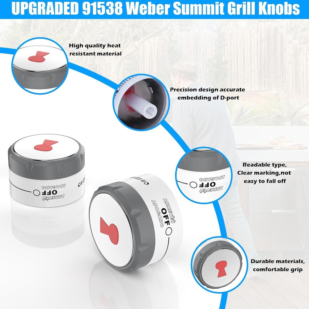 91538 Grill Knobs for Weber Summit Gas Grill 2 Pack