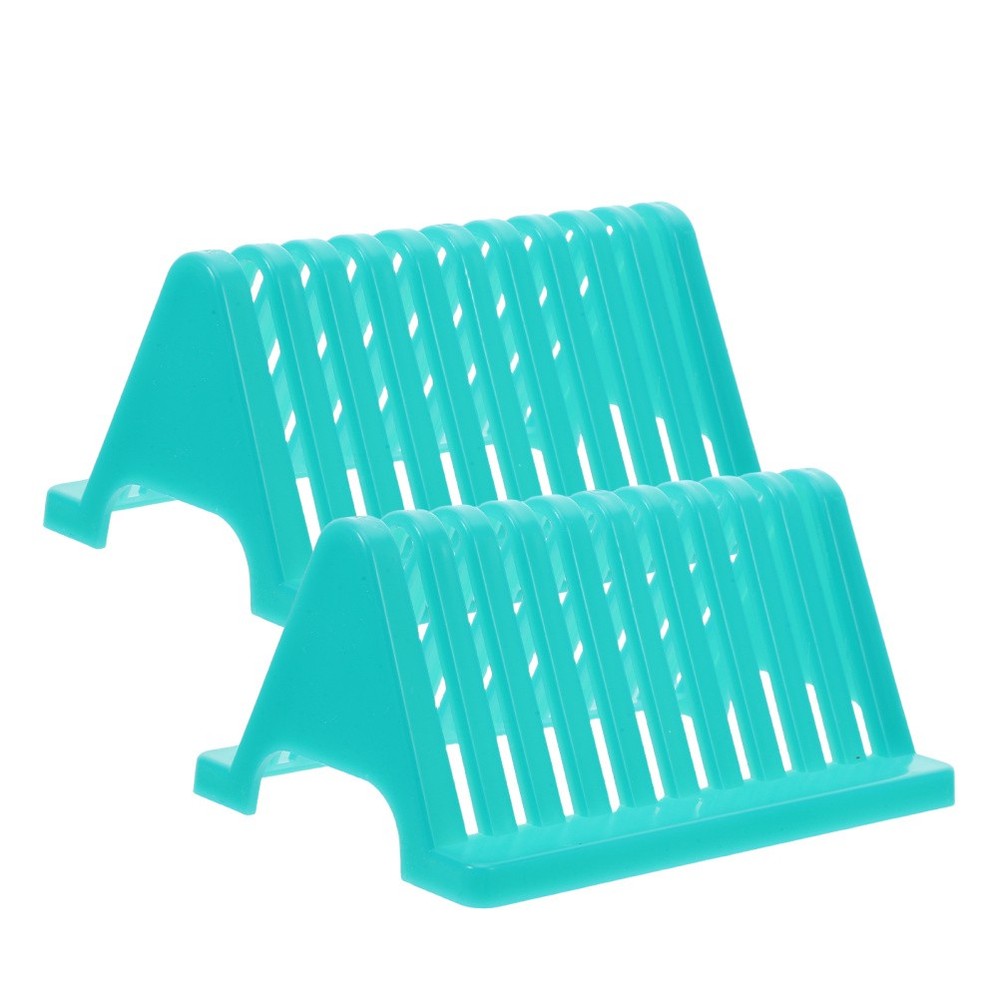 2 Pcs Staining Slides Rack Microscope Drying Glass Stand Laboratory