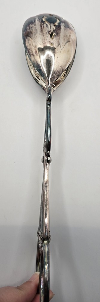 Gorham Heritage Silverplate Salad Tongs w/ Box Italy Vintage Tarnished