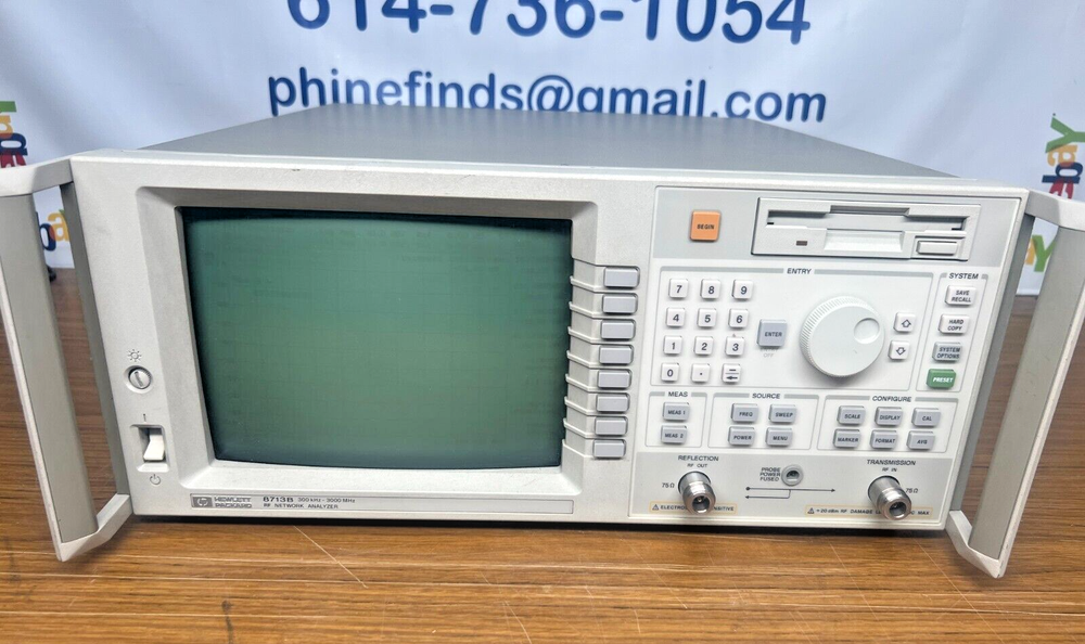 Hewlett Packard 8713B 300kHz - 3000Mhz RF Network Analyzer