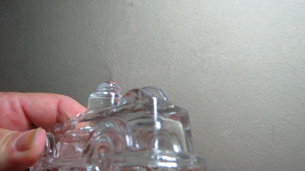 Vintage Pumper Fire Engine Glass Candy Container