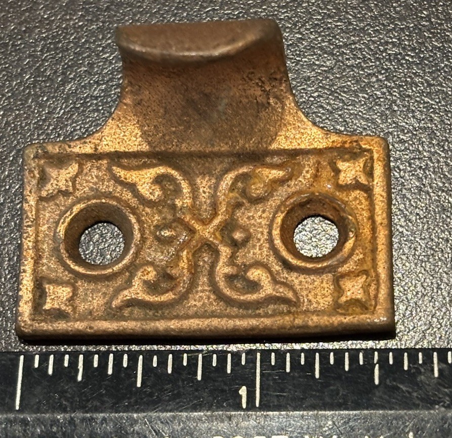 ANTIQUE OLD VINTAGE EASTLAKE SOLID COPPER WINDOW SASH PULL HANDLE