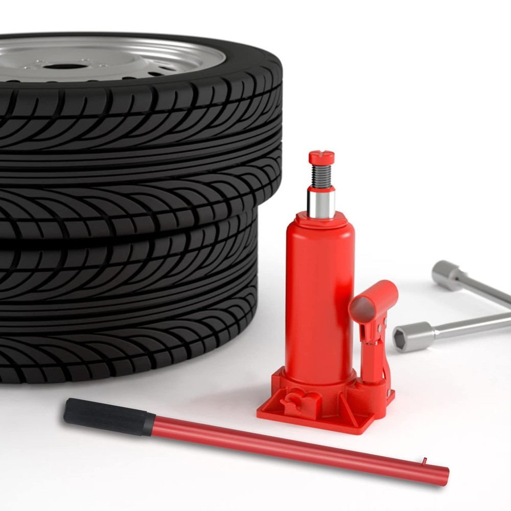 Windspeed Horizontal Hydraulic Jack Handle, 2 Ton Floor Medium, Red