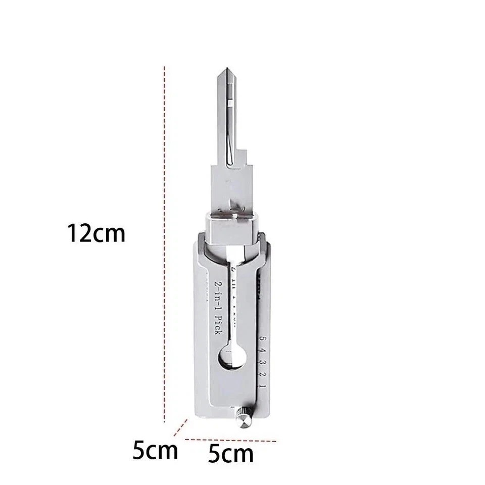 Key Decoder 2 In 1 Portable Lock Picking Set Hook And Pickup Tool Kit Ergonomic