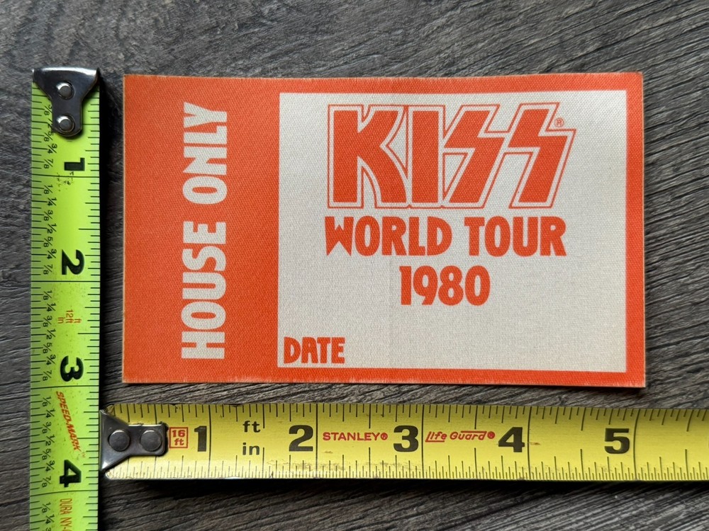 KISS Pass Unmasked Concert Tour 1980 House Orange Satin Carr Vintage Kiss Aucoin