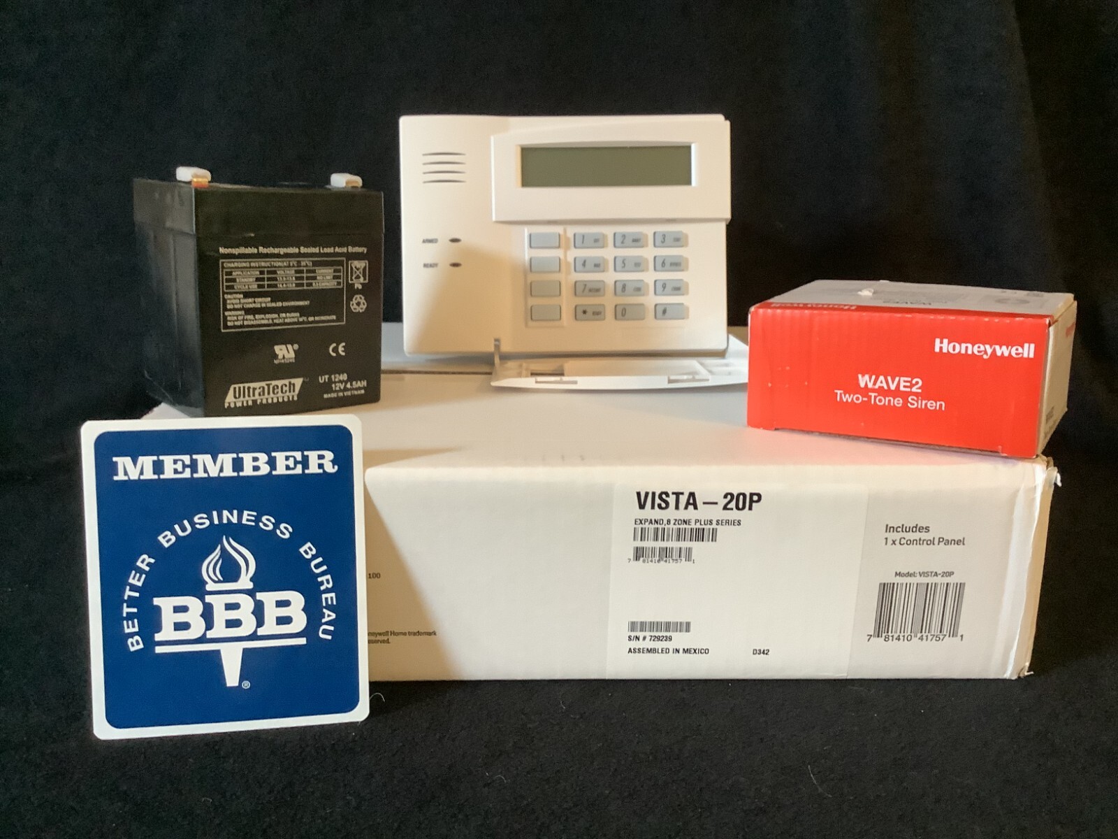 Honeywell Vista-20P, 6160RF, Wave2, Battery - "A+" rated BBB Company